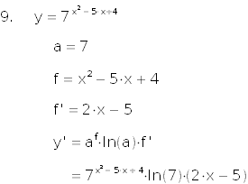 How To Differentiate A Real Constant Raised To The Power Of A Quadratic Function Of X G X
